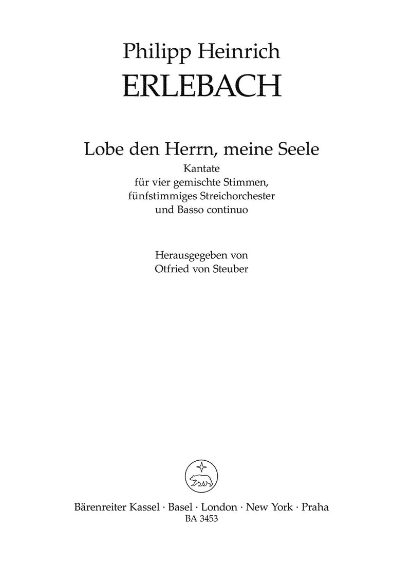 Lobe den Herrn, meine Seele [score]