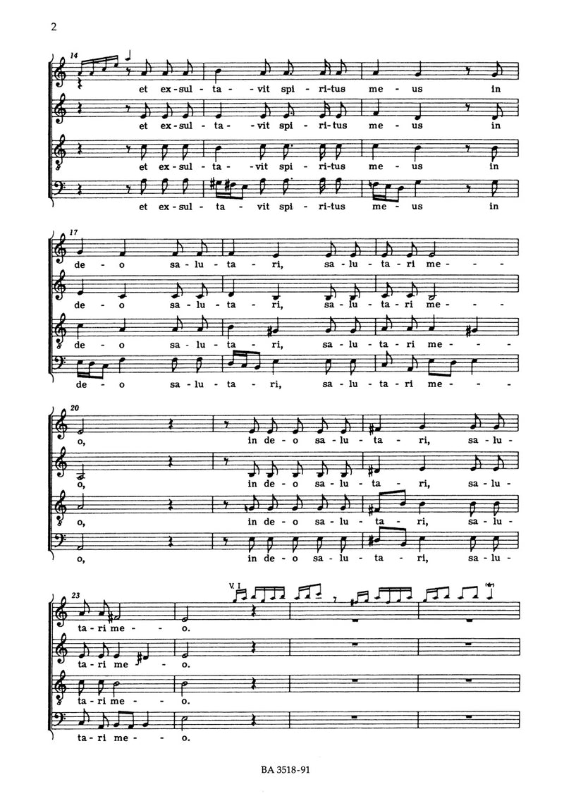 Magnificat C-Dur [合唱楽譜]