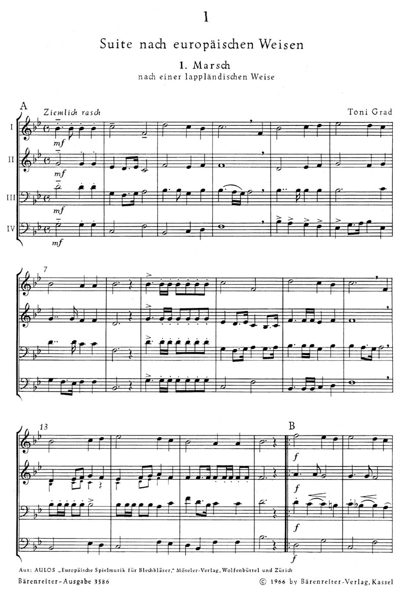 Neue Spielmusik für Bläser