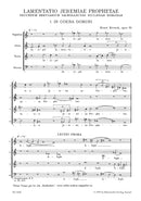 Lamentatio Jeremiae Prophetae für Mixed Choir a cappella op. 93 (1941)