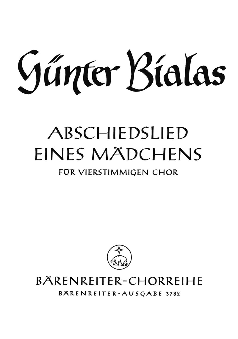 Abschiedslied eines Mädchens