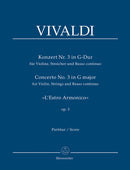 Concerto no. 3 G major RV 310 (from L'Estro armonico, op. 3) [score]