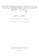 Zehn Lieder für hohe Stimme und Klavier (1959)