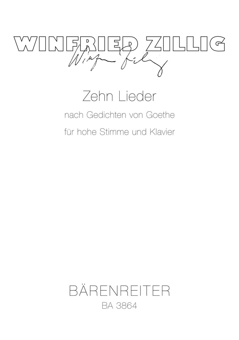 Zehn Lieder für hohe Stimme und Klavier (1959)
