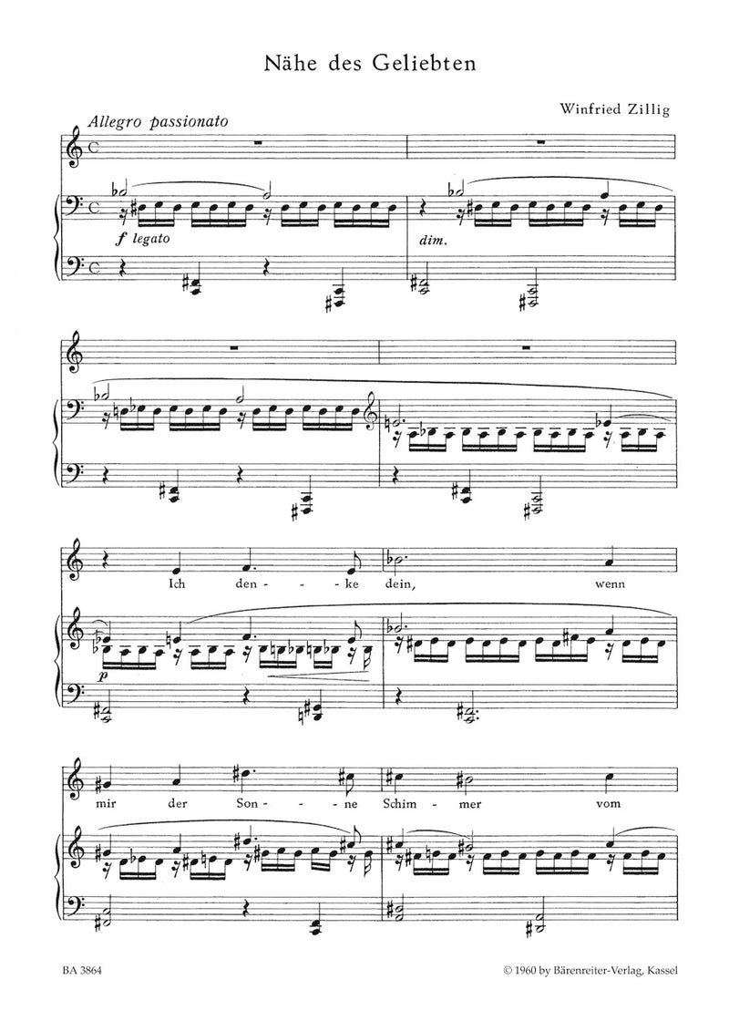 Zehn Lieder für hohe Stimme und Klavier (1959)