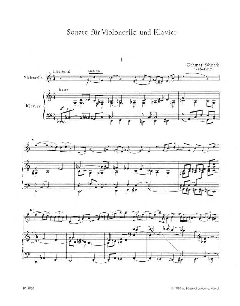 Sonate für Violocello und Klavier (1957)