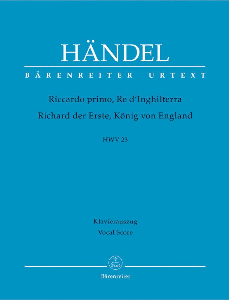 Riccardo primo, Re d'Inghilterra / Richard der Erste, König von England HWV 23 （ヴォーカル・スコア）
