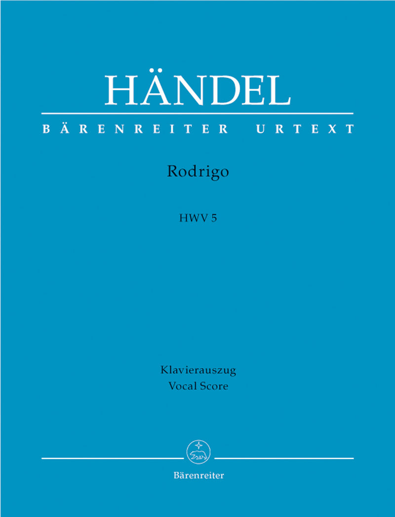 Rodrigo (Vincer se stesso è la maggior vittoria) HWV 5 （ヴォーカル・スコア）