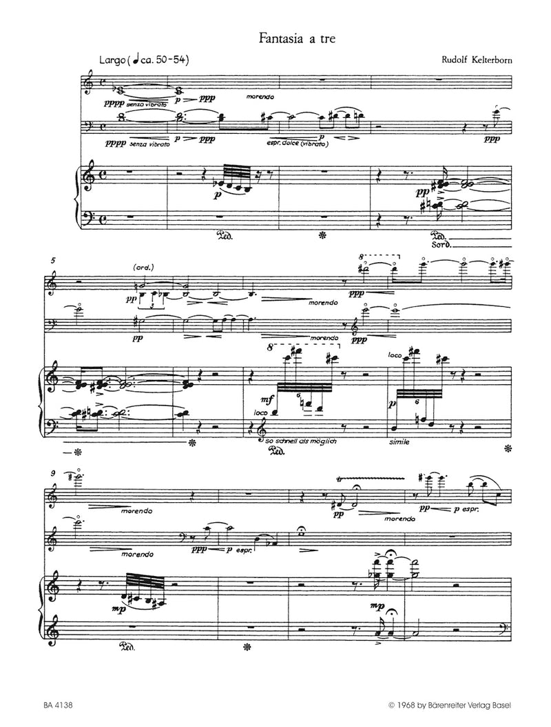 fantasie a tre per Violino, Violoncello e Pianoforte (1967)