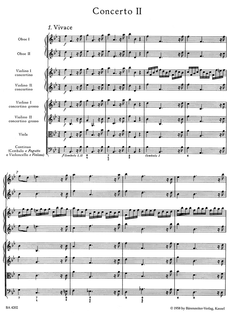 Concerto grosso B-flat major HWV 313 [score]