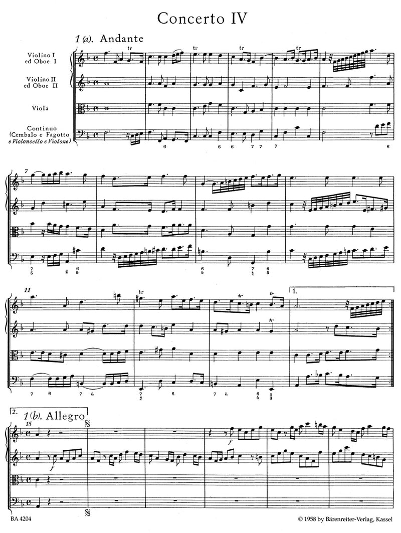 Concerto grosso F major HWV 315 [score]