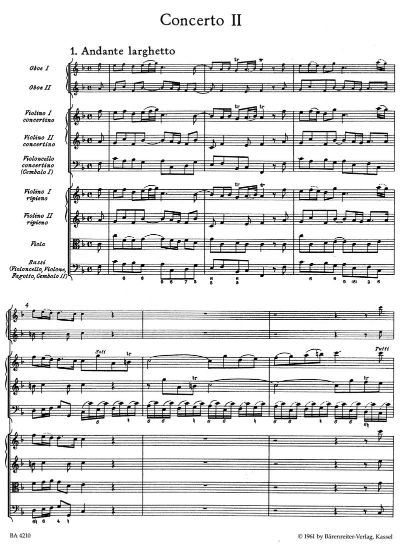 Concerto grosso F-Dur op. 6/2 HWV 320 [score]