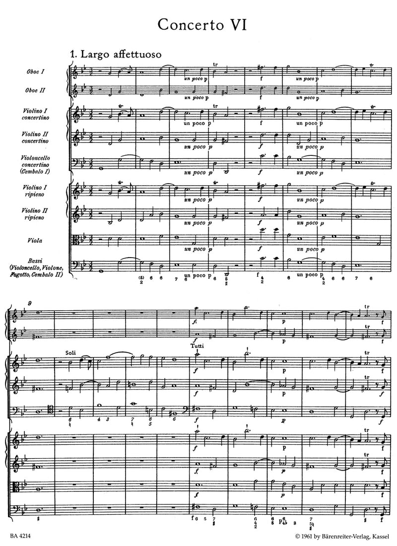 Concerto grosso g-Moll op. 6/6 HWV 324 [score]