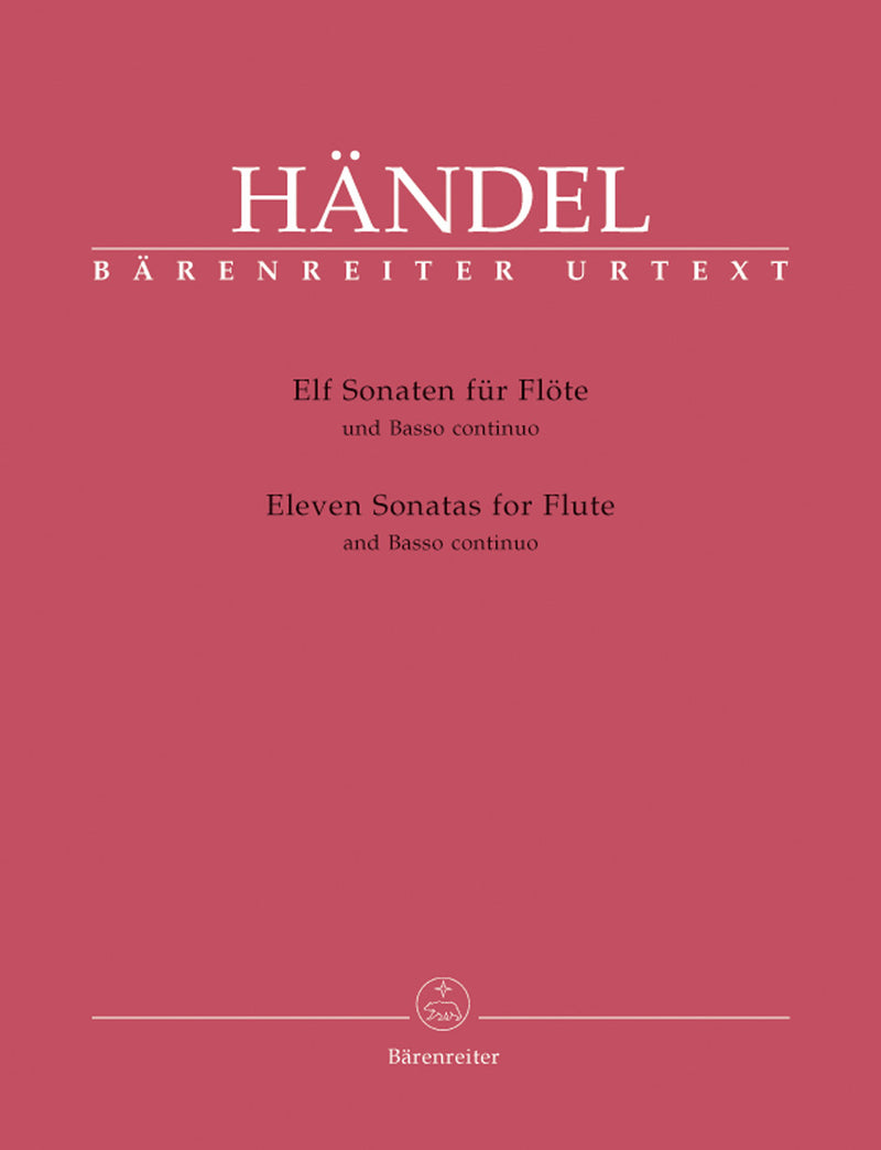 Eleven Sonatas for Flute and Basso Continuo [Performance score, set of parts]
