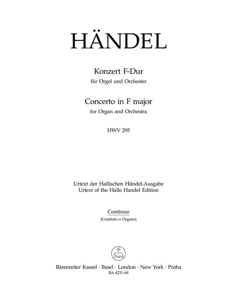 Concerto for organ and orchestra Nr. 13 F major HWV 295 "The Cuckoo and the Nightingale" [Harpsichord part]
