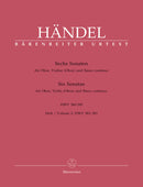 Six Sonatas for Oboe, Violin (oboe) and Basso continuo, Book 2 [score & parts]