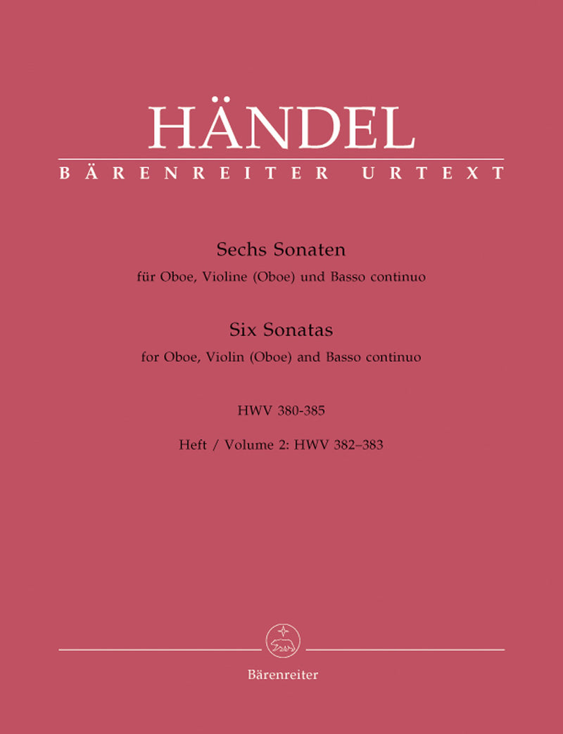 Six Sonatas for Oboe, Violin (oboe) and Basso continuo, Book 2 [score & parts]