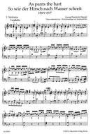 As pants the hart HWV 251e （ヴォーカル・スコア）