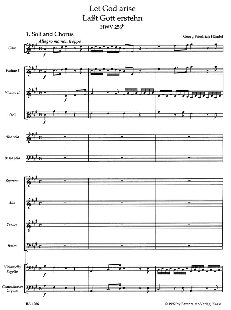 Let God arise HWV 256b [score]