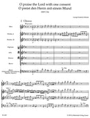 O praise the Lord with one consent HWV 254 [score]