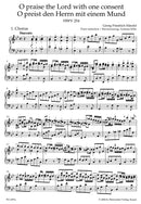 O praise the Lord with one consent HWV 254 （ヴォーカル・スコア）