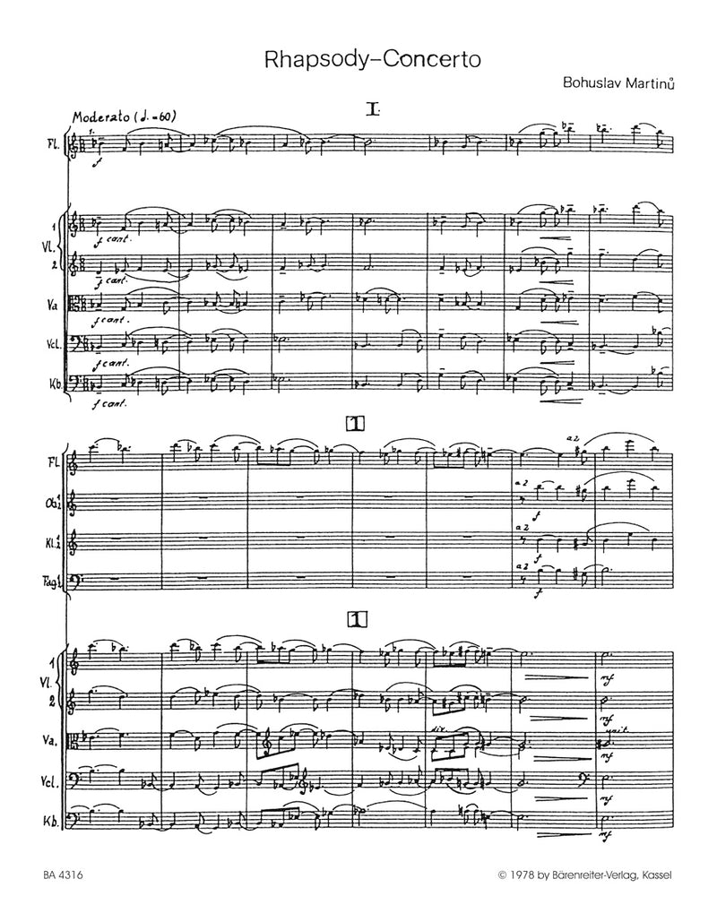 Rhapsody-Concerto for Viola and Orchestra (1952)（ポケットスコア）