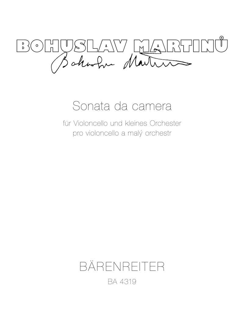 Sonata da camera for Violoncello and Chamber Orchestra (1940)（ポケットスコア）