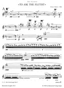 To ask the flutist