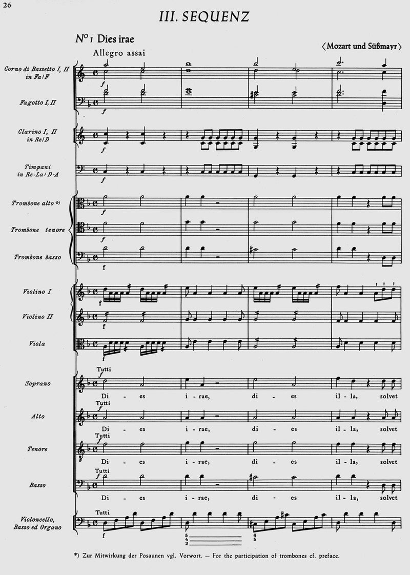 Requiem K. 626 (Mozart's fragment in the version completed by Joseph Eybler und Franz Xaver Süssmayr)（布装丁）