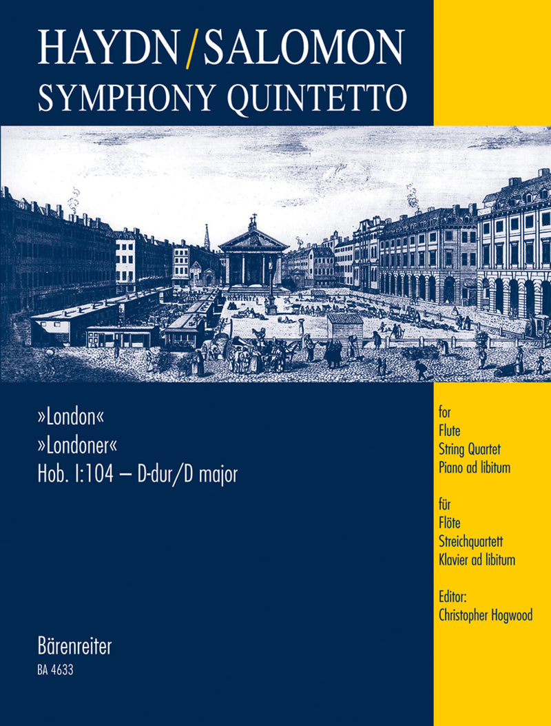 Symphony Quintetto based on Symphony No. 104 "London" Nr. 7 D major Hob.I:104 -Edition for chamber ensemble- [score & parts]