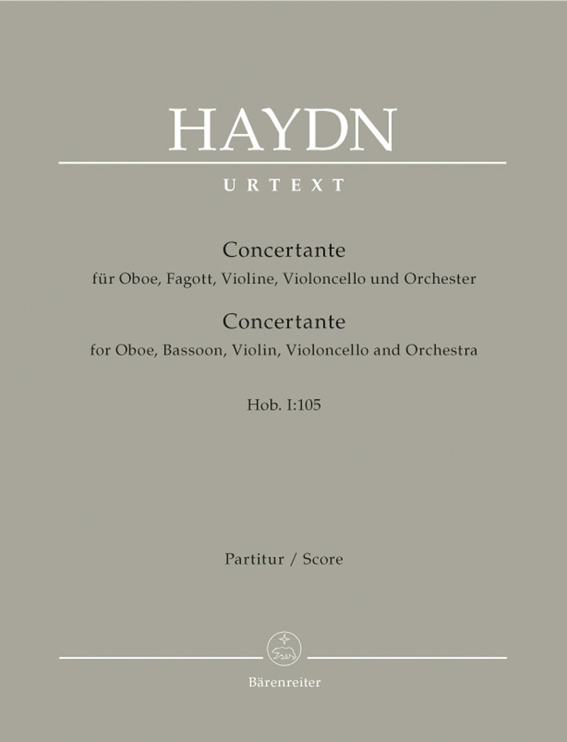 Concertante for Oboe, Bassoon, Violin, Cello and Orchestra Hob. I:105 [score]