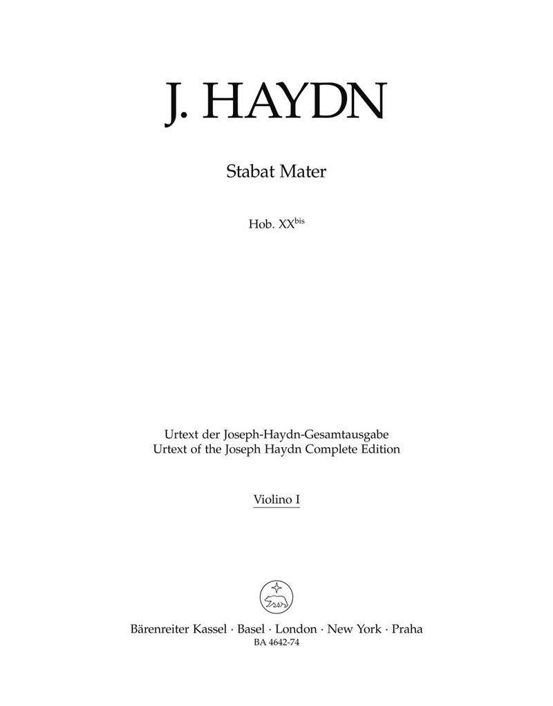Stabat Mater Hob. XX bis [violin 1 part]