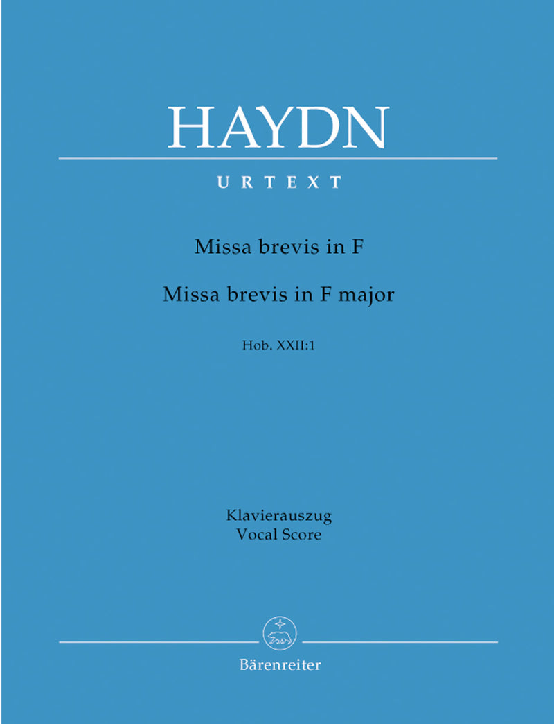 Missa brevis F major Hob. XXII:1 (Frühe Streicherfassung und spätere Fassung mit Wind Instrumentsn und Pauken) （ヴォーカル・スコア）