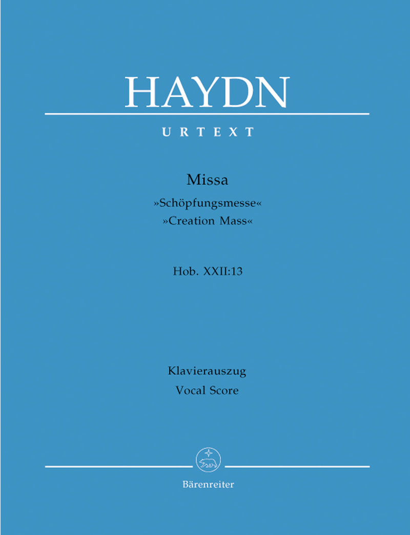 Missa Nr. 11 B-Dur "Schöpfungsmesse" = Missa in B-flat major Hob.XXII:13 "Creation Mass" （ヴォーカル・スコア）