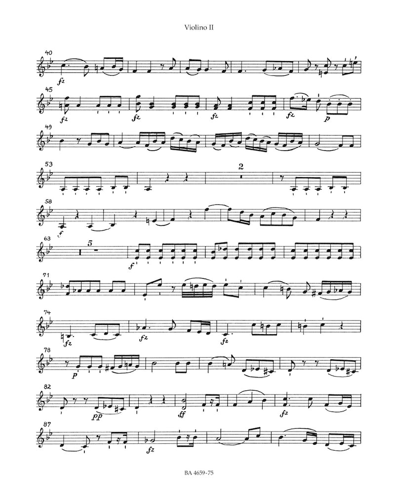Missa B-Dur "Harmoniemesse" = Missa in B-flat major Hob.XXII:14 "Harmony Mass" [violin 2 part]