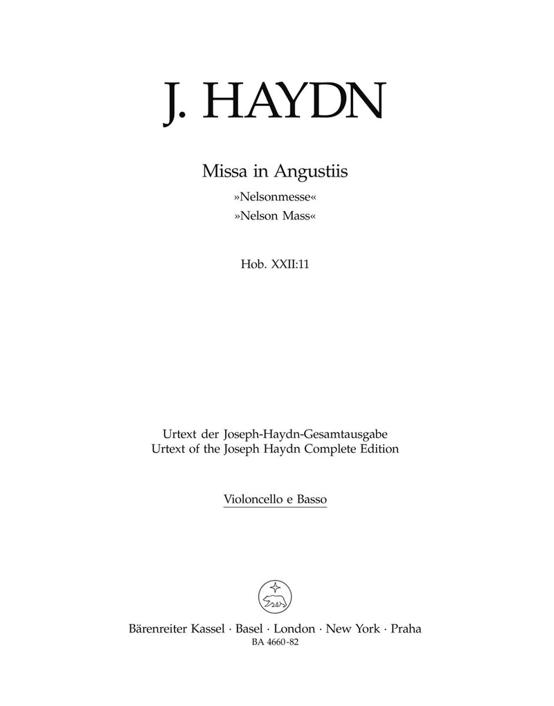 Missa in Angustiis Hob.XXII:11 "Nelson Mass" [cello/double bass part]