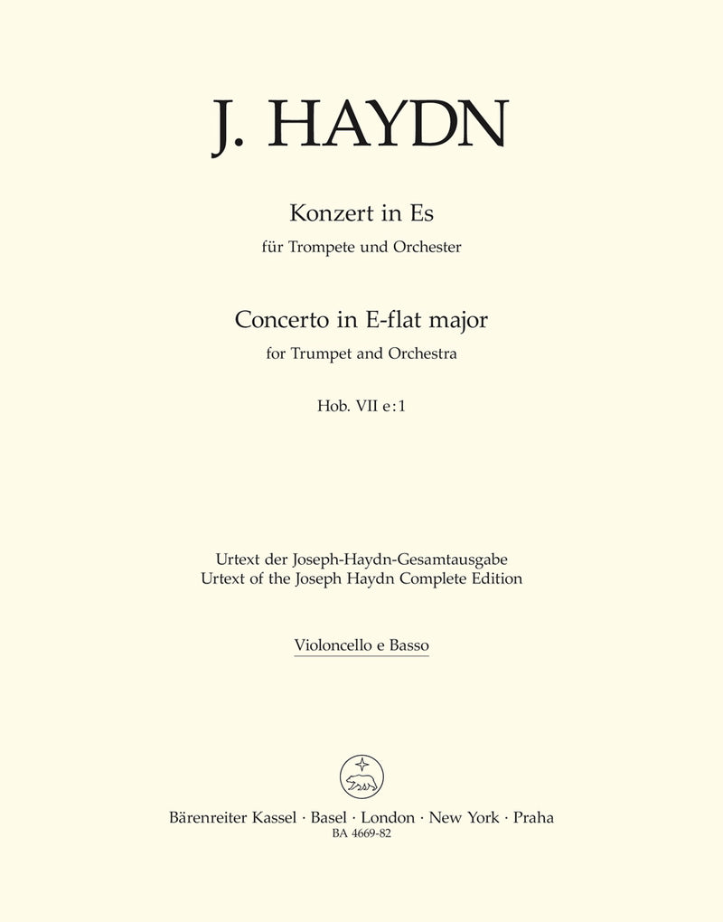 Concerto for Trumpet and Orchestra E-flat major Hob.VIIe:1 [cello/double bass part]