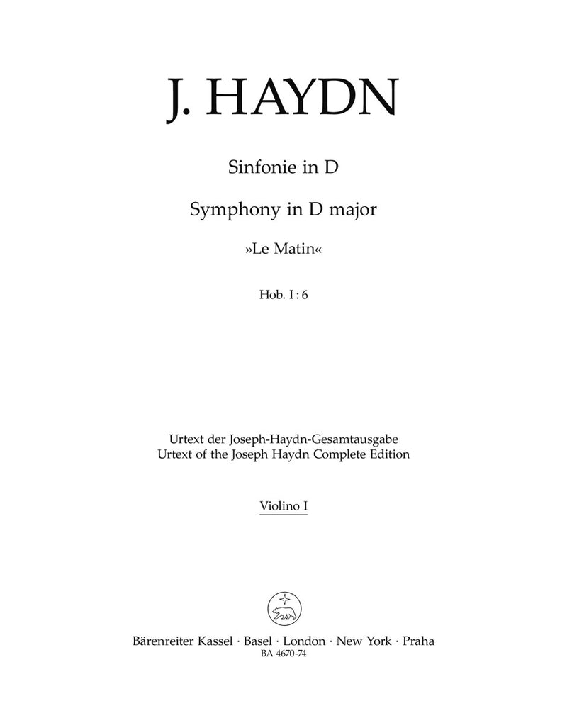 Symphony Nr. 6 D major Hob. I:6 "Le Matin" [violin 1 part]