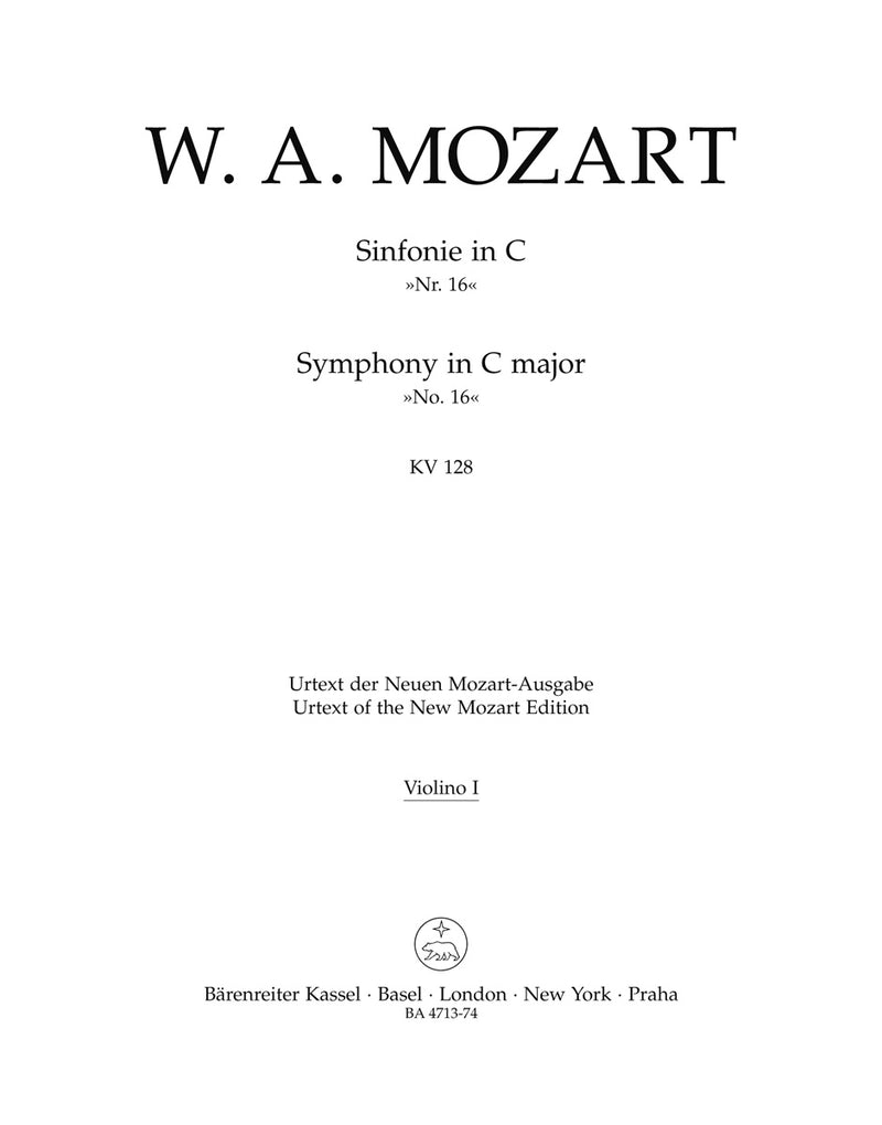 Symphony Nr. 16 C major K. 128 [violin 1 part]