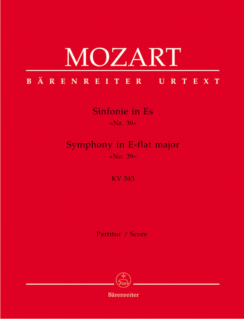 Symphony Nr. 39 E-flat major K. 543 [score]