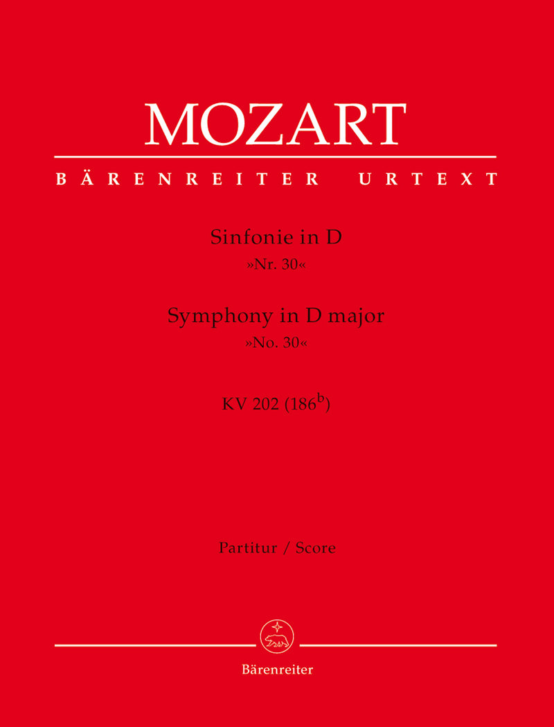Symphony Nr. 30 D major K. 202(186b) [score]