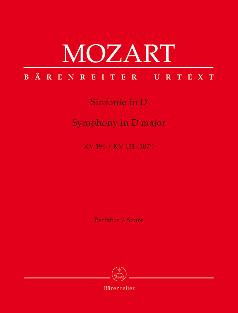 Symphony D major -Overture to "La finta giardiniera" K. 196 und K. 121 (207a)- [score]