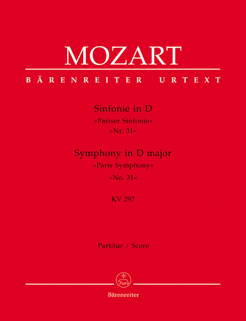 Symphony Nr. 31 D major K. 297 (300a) "Paris Symphony" [score]