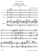 Quintet for Piano, Oboe, Clarinet, Horn and Bassoon E-flat major K. 452 (Piano Quintet) [Performance score, set of parts]