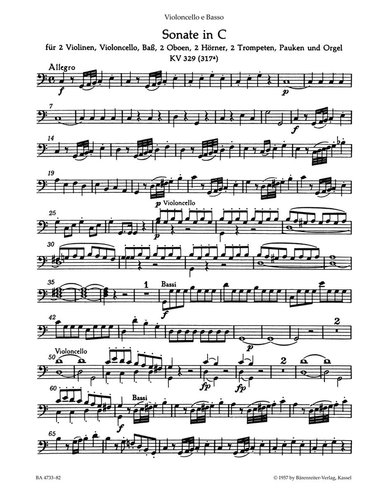 Complete Church Sonatas, Vol. 3 & 4 [Cello/bass part]