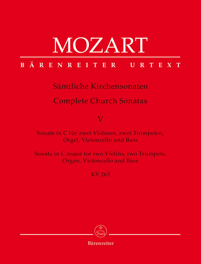 Complete Church Sonatas, Vol. 5 / Mozart (Bärenreiter)
