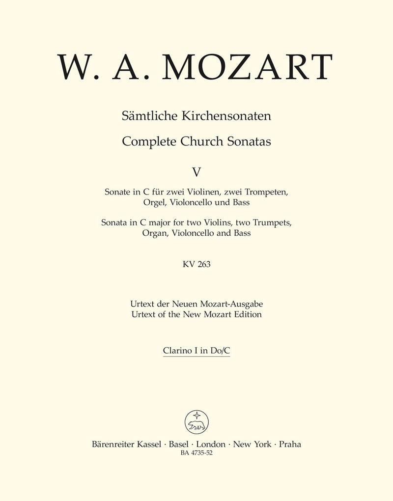 Complete Church Sonatas, Vol. 5 [Trumpet 1 part]
