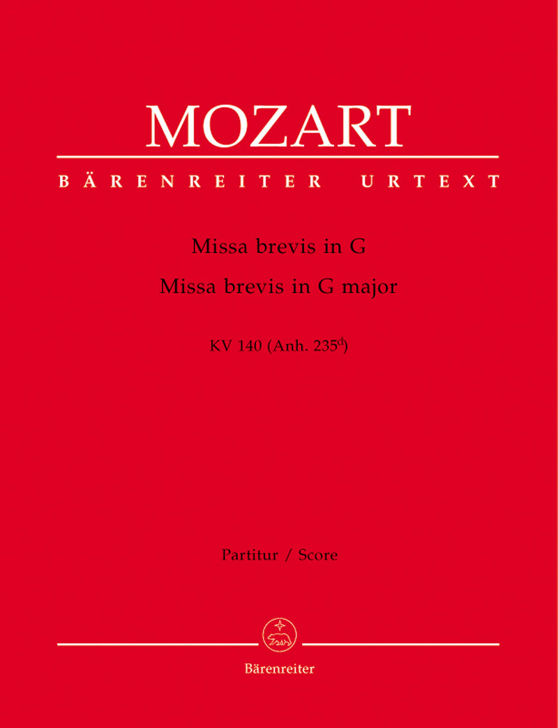 Missa brevis G major K. 140 (235d) [score]