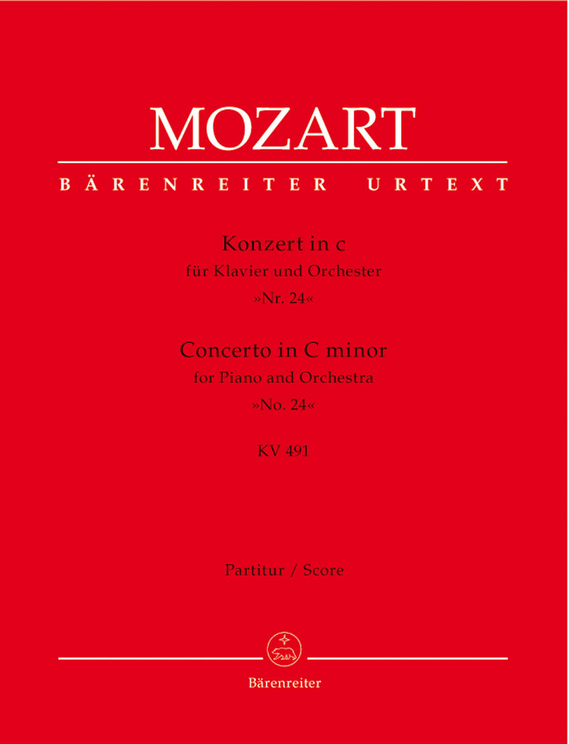 Concerto for Piano and Orchestra Nr. 24 C minor K. 491 [score]