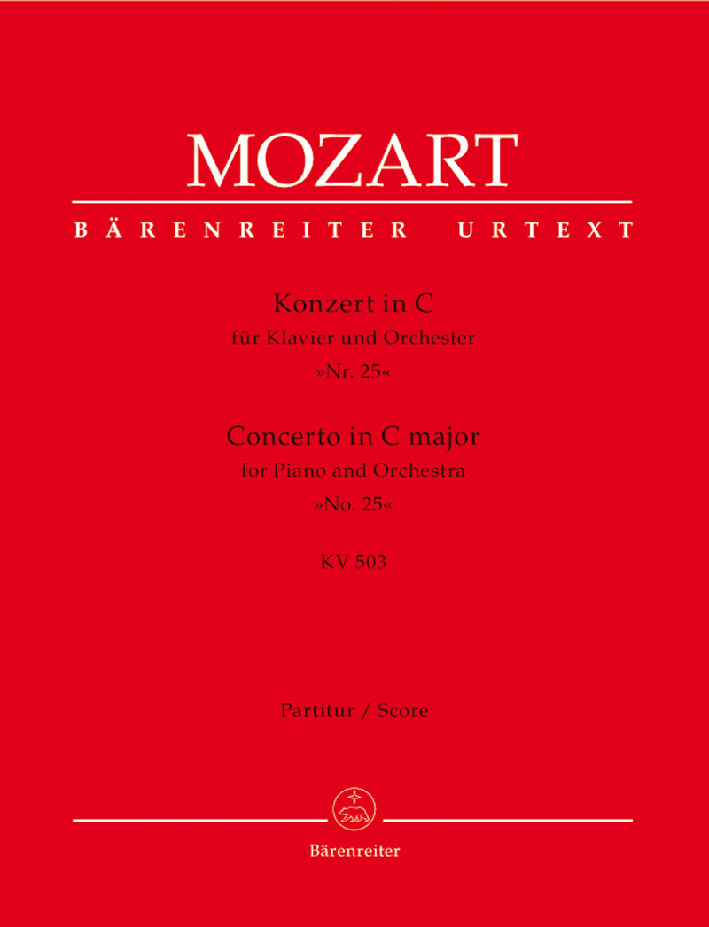 Concerto for Piano and Orchestra Nr. 25 C major K. 503 [score]